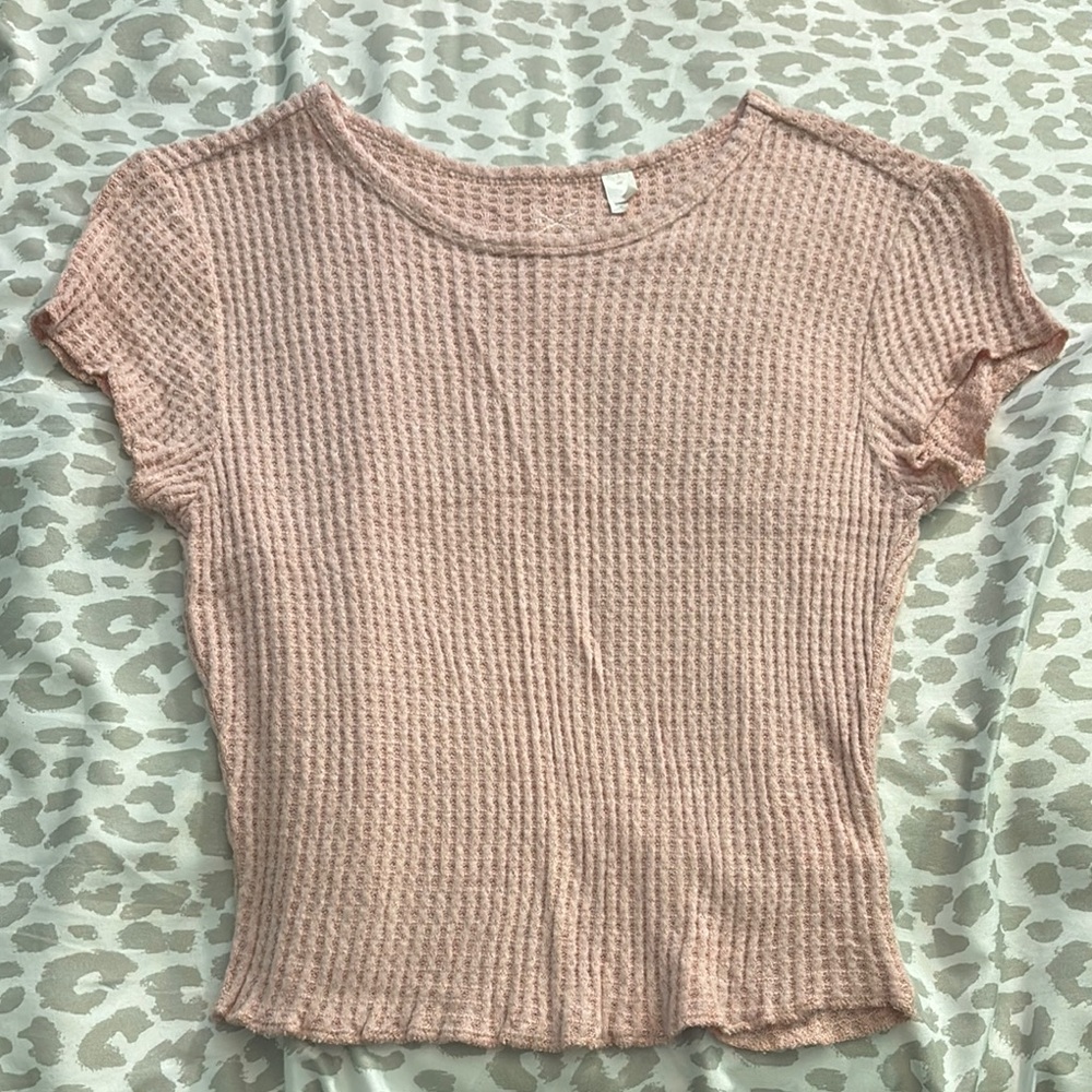 Pink Textured Women's Top